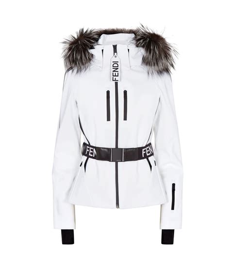 fendi ski jacket white|fendi denim jacket.